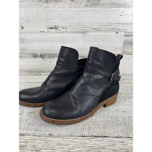 ACNE Studios Clover Wrap Strap Leather Boots | Black | Sz 39 Italy - Picture 1 of 9
